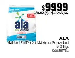 Diarco Ala jabón en polvo máxima suavidad oferta