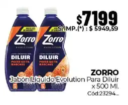 Diarco Zorro jabón líquido evolution para diluir oferta