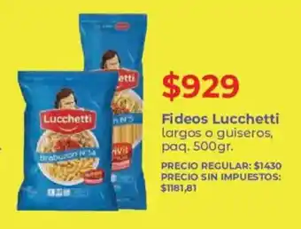 Lucchetti fideos largos o guiseros, paq.