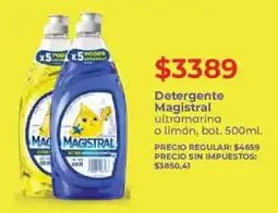 Supermercados Vea Magistral detergente ultramarina o limón, bot. oferta