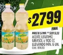 Supermercados Yaguar Legitimo aceite girasol oferta