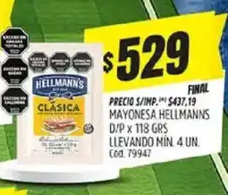 Supermercados Yaguar Hellmann's mayonesa d/p oferta