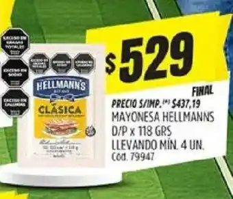 Hellmann's mayonesa d/p