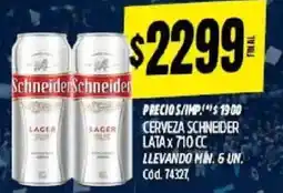 Supermercados Yaguar Schneider cerveza lata oferta