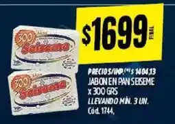 Supermercados Yaguar 300 seiseme jabon en pan oferta