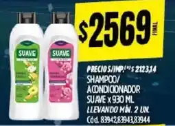 Supermercados Yaguar Suave shampoo/ acondicionador oferta
