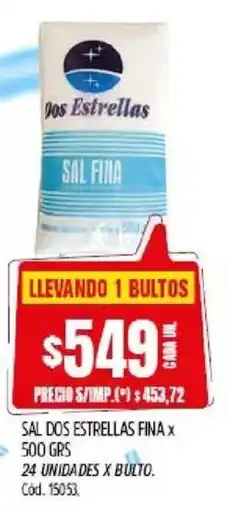 Supermercados Yaguar Dos estrellas sal fina oferta