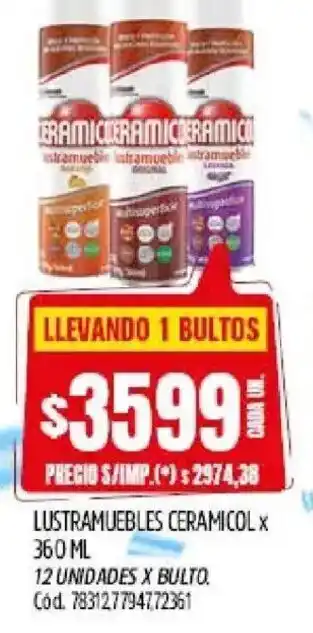 Supermercados Yaguar Ceramicol lustramuebles oferta
