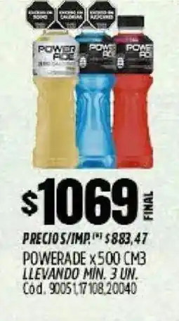 Supermercados Yaguar Powerade oferta