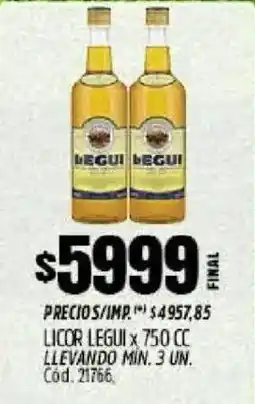 Supermercados Yaguar Legui licor oferta