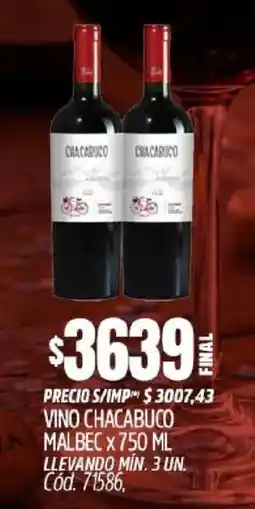 Supermercados Yaguar Chacabuco vino malbec oferta