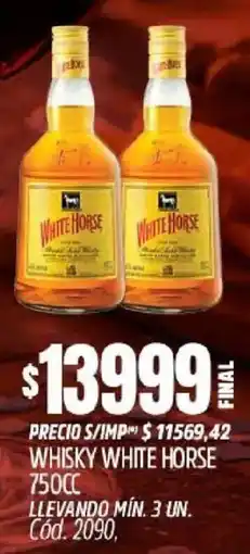 Supermercados Yaguar White horse whisky oferta