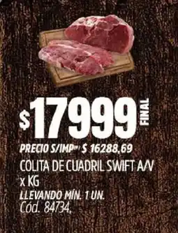 Supermercados Yaguar Swift colita de cuadril a/v oferta
