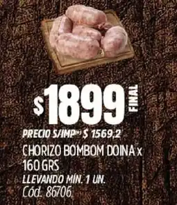 Supermercados Yaguar Doina chorizo bombom oferta