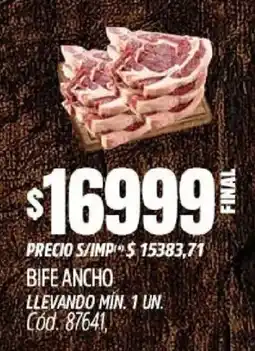 Supermercados Yaguar Bife ancho oferta