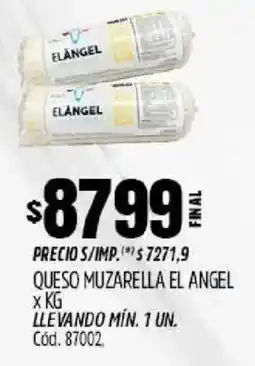 Supermercados Yaguar El angel queso muzarella oferta