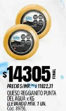 Supermercados Yaguar Punta del agua queso reggianito oferta