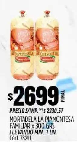 Supermercados Yaguar La piamontesa mortadela familiar oferta