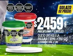 Supermercados Yaguar La paulina crema queso untable oferta