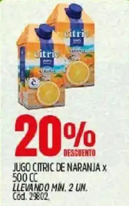 Supermercados Yaguar Citric jugo de naranja oferta