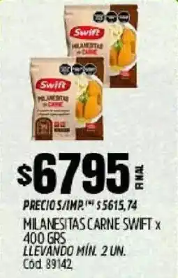 Supermercados Yaguar Swift milanesitas carne oferta