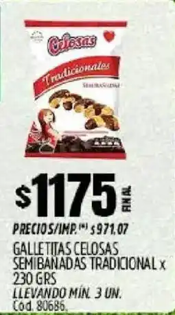 Supermercados Yaguar Celosas galletitas semibanadas tradicional oferta