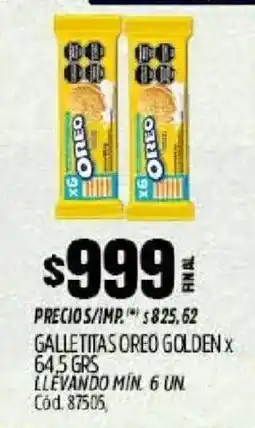 Supermercados Yaguar Oreo galletitas golden oferta