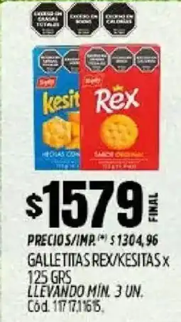 Supermercados Yaguar Rex/kesitas galletitas oferta