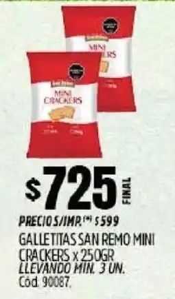 Supermercados Yaguar San remo galletitas mini crackers oferta