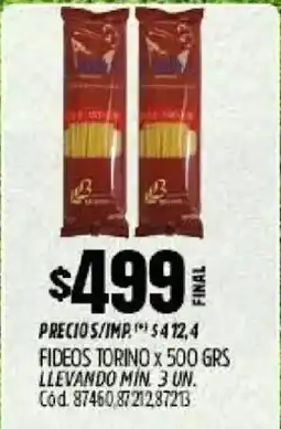 Supermercados Yaguar Torino fideos oferta