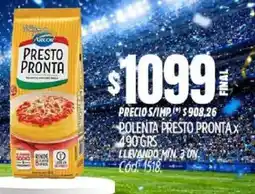 Supermercados Yaguar Presto pronta polenta oferta