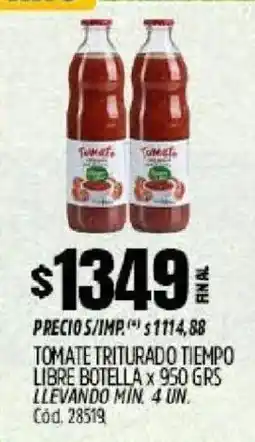 Supermercados Yaguar Tomate triturado tiempo libre botella oferta