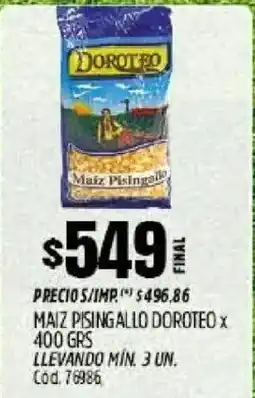 Supermercados Yaguar Doroteo maiz pising allo oferta