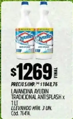Supermercados Yaguar Ayudín lavandina tradicional antisplash oferta
