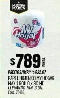 Supermercados Yaguar My hogar papel higienico max oferta