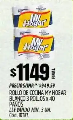 Supermercados Yaguar My hogar rollo de cocina blanco oferta