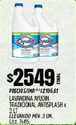 Supermercados Yaguar Ayudín lavandina tradicional antisplash oferta