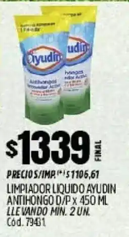 Supermercados Yaguar Ayudín limpiador liquido antihongo d/p oferta