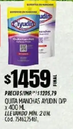 Supermercados Yaguar Ayudín quita manchas d/p oferta