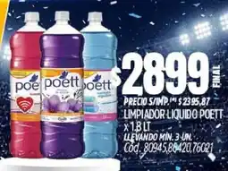 Supermercados Yaguar Poett limpiador liquido oferta