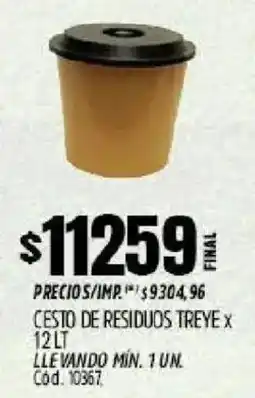 Supermercados Yaguar Cesto de residuos treye oferta