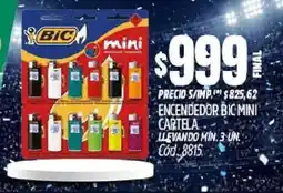 Supermercados Yaguar Bic encendedor mini cartela oferta