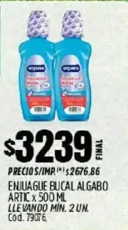 Supermercados Yaguar Algabo enjuague bucal artic oferta