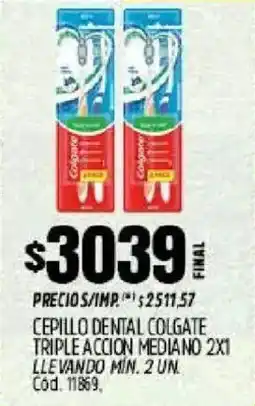 Supermercados Yaguar Colgate cepillo dental triple accion mediano oferta