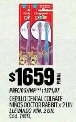 Supermercados Yaguar Colgate cepillo dental ninos doctor rabbit oferta