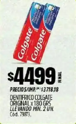Supermercados Yaguar Colgate dentifrico original oferta