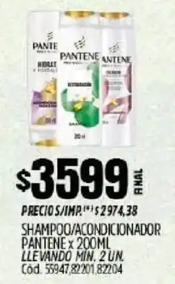 Supermercados Yaguar Pantene shampoo/acondicionador oferta