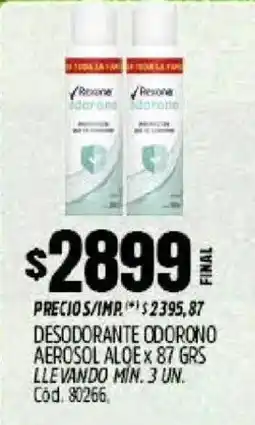 Supermercados Yaguar Rexona desodorante odorono aerosol aloe oferta