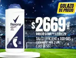 Supermercados Yaguar Rexona talco efficient oferta