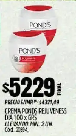Supermercados Yaguar Pond's crema rejuveness dia oferta